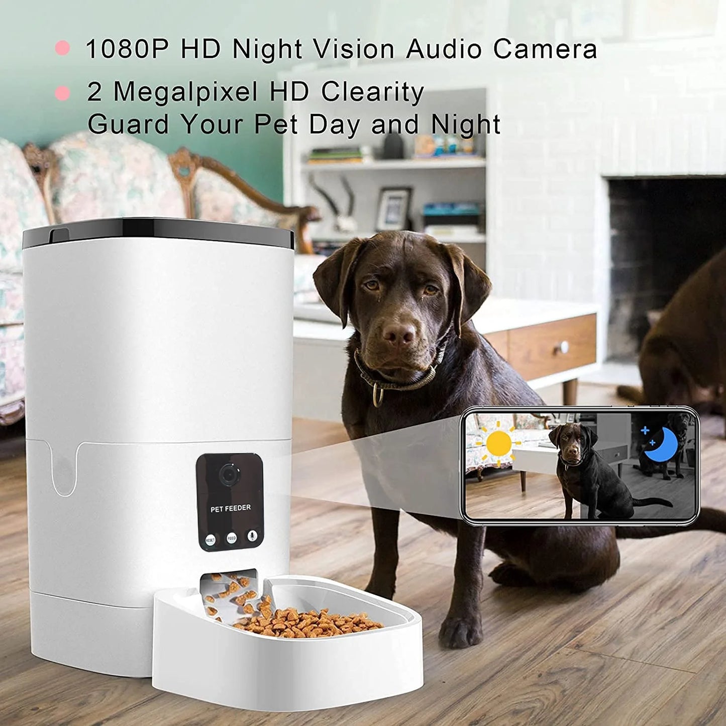 Automatic Pet Feeder for Cats and Dogs with App Control