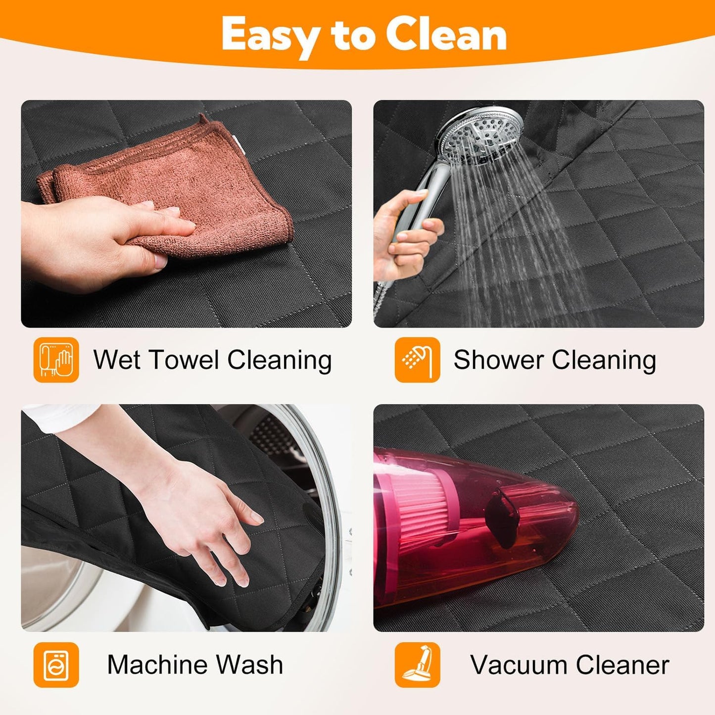 Anti-Scratch, Nonslip, Waterproof Car Seat Protector for Dogs
