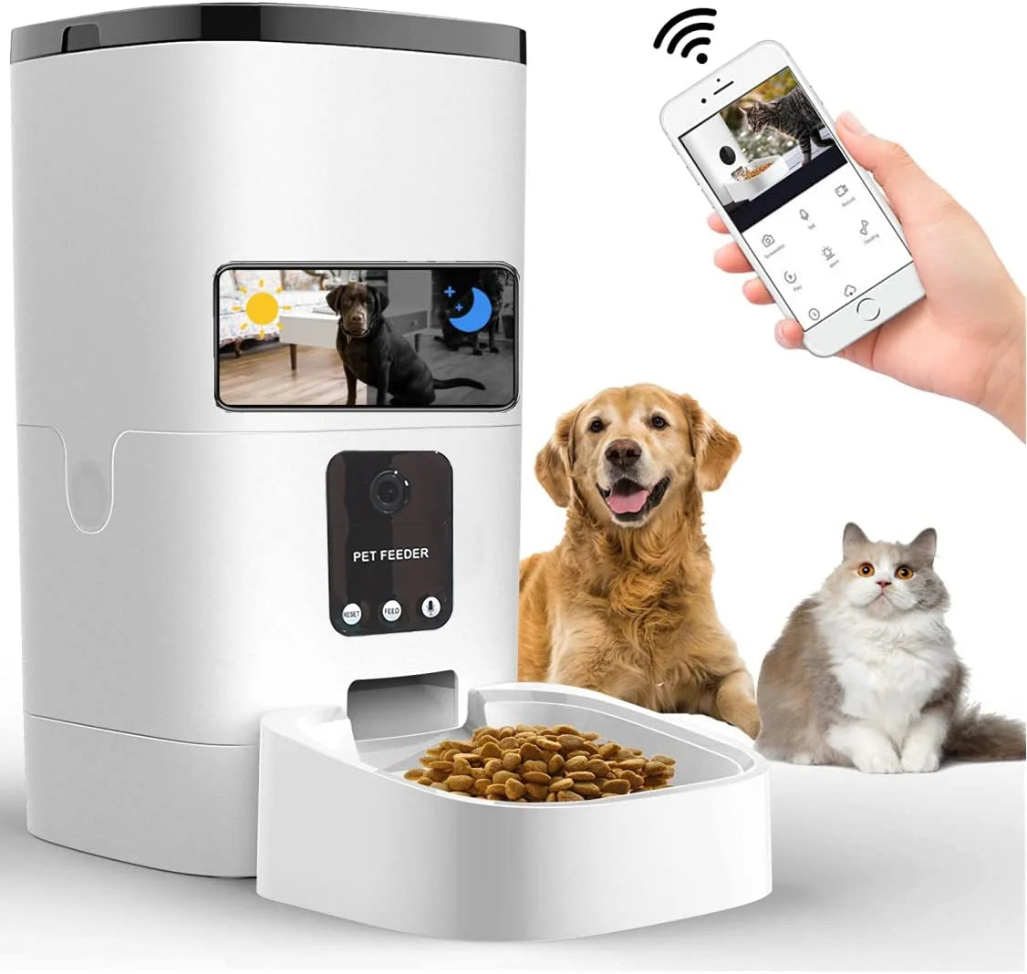 Automatic Pet Feeder for Cats and Dogs with App Control